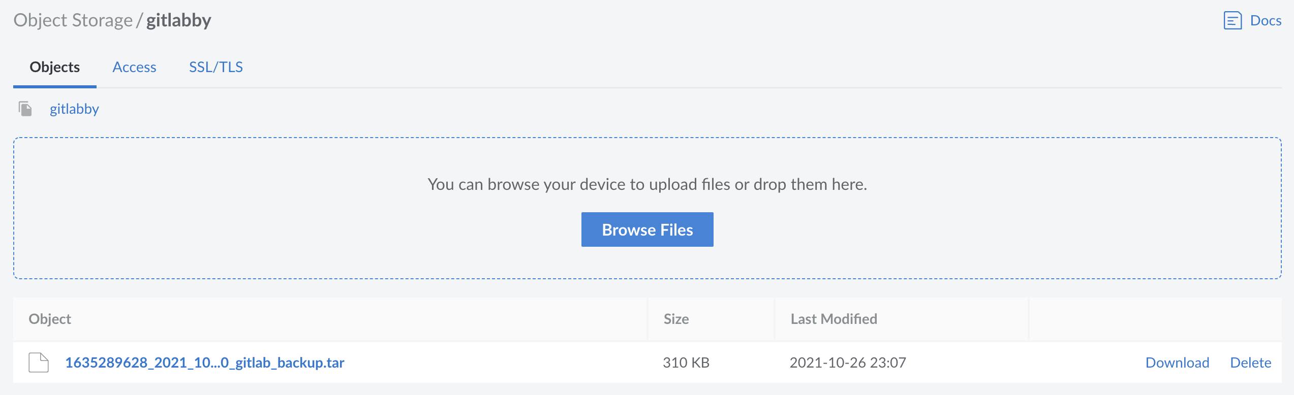 View your backup.tar file.