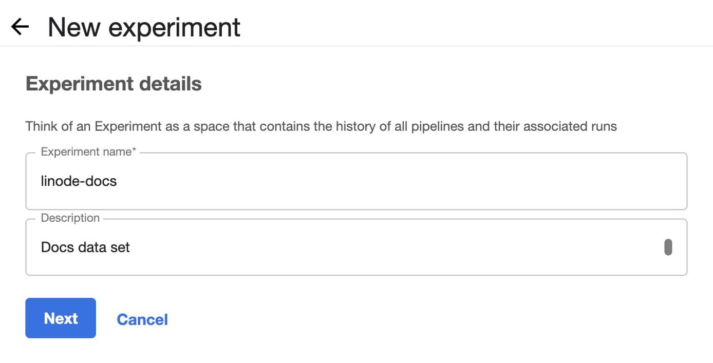 Create Experiment Create Experiment