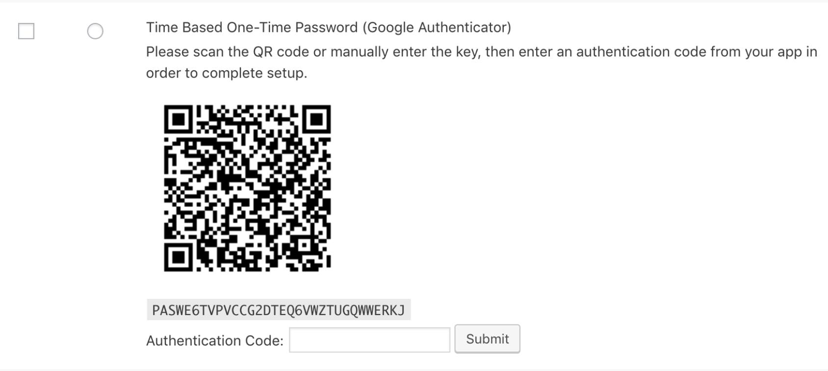 2FA QR Code 2FA QR Code