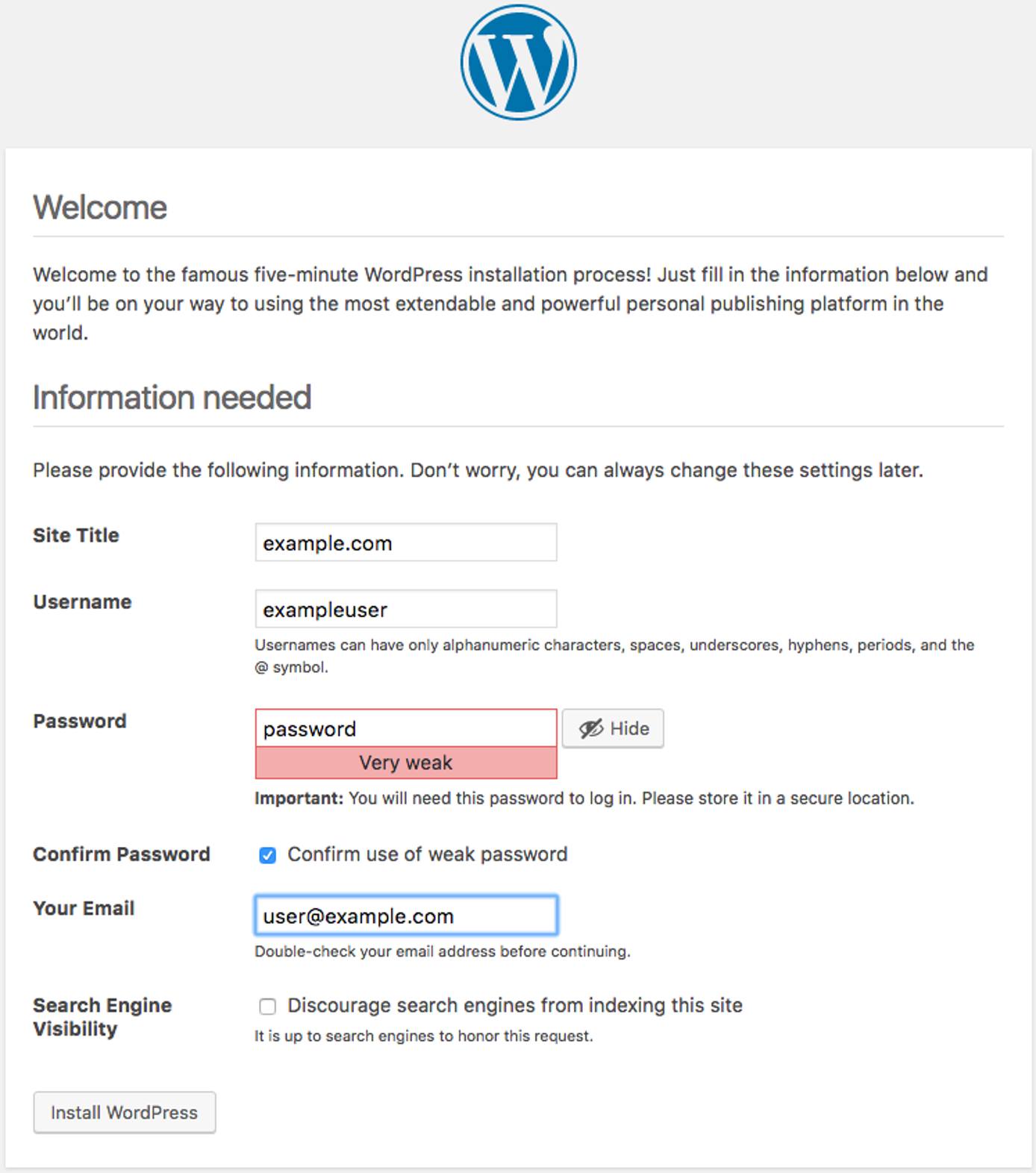 WordPress Setup: Configure Site WordPress Setup: Configure Site