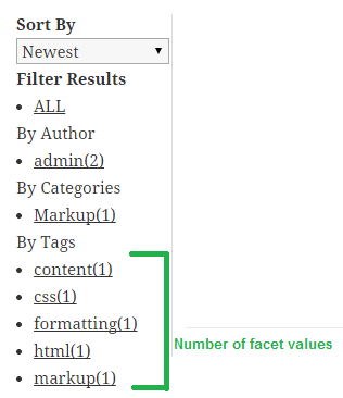 Facet count Facet count