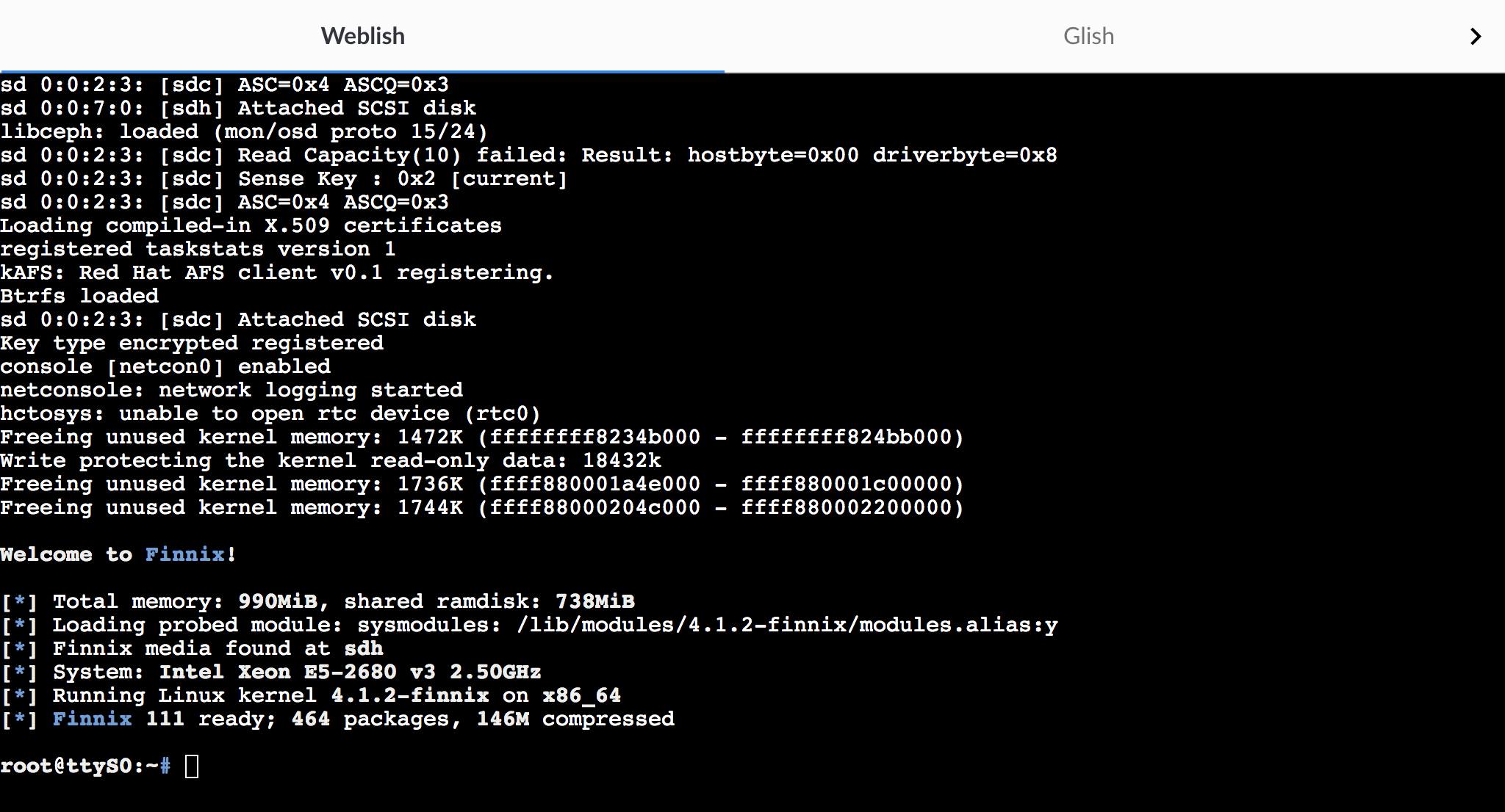 Cloud Manager Lish console Cloud Manager Lish console
